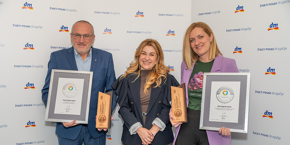 Veliko priznanje za dm drogerie markt: 12. put najpoželjniji poslodavac u BiH