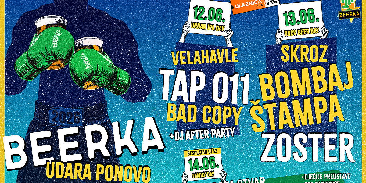 Beerka ponovo stiže: Objavljen lineup za trodnevni festival od 12. do 14. juna