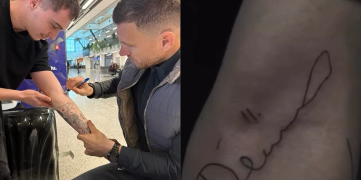 Navijač BiH tražio od Edina Džeke da mu se potpiše na ruku pa napravio tetovažu