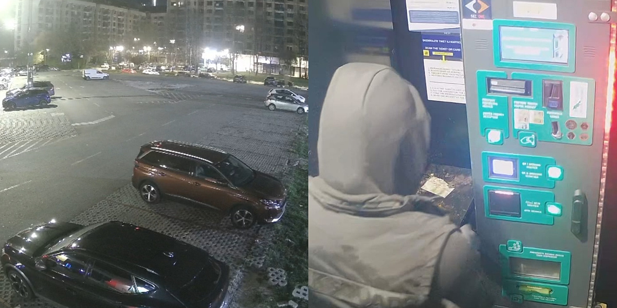 Lopov snimljen dok obija aparat za naplatu parkinga u Sarajevu