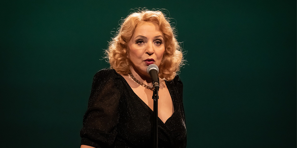Mirjana Karanović u ulozi Marlene Dietrich 14. aprila na sceni Narodnog pozorišta Sarajevo