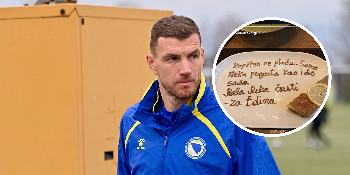 Džeko uživa veliko poštovanje u Beogradu: Pogledajte novu simpatičnu poruku koju je dobio uz baklavu