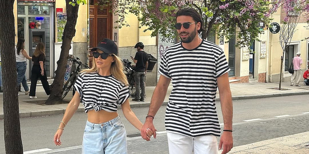 Modno usklađeni Maja Šuput i Šime Elez prošetali Madridom: Ležerno izdanje uz majice sa prugama
