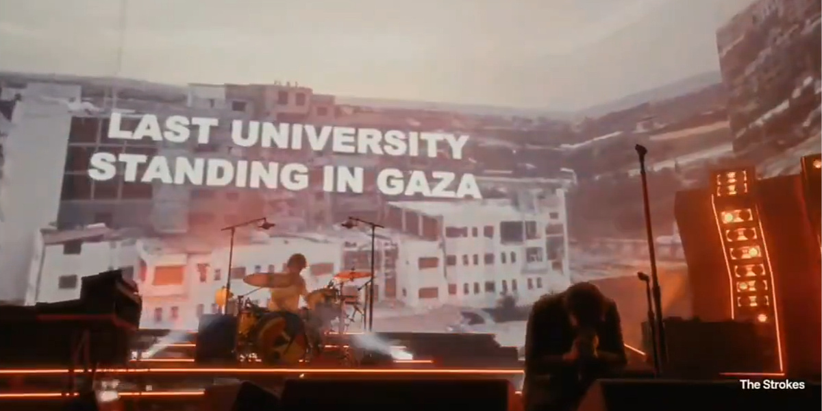 Bend The Strokes na Coachelli pokazao snimke bombardovanja Gaze i Irana, skrenuli pažnju na 