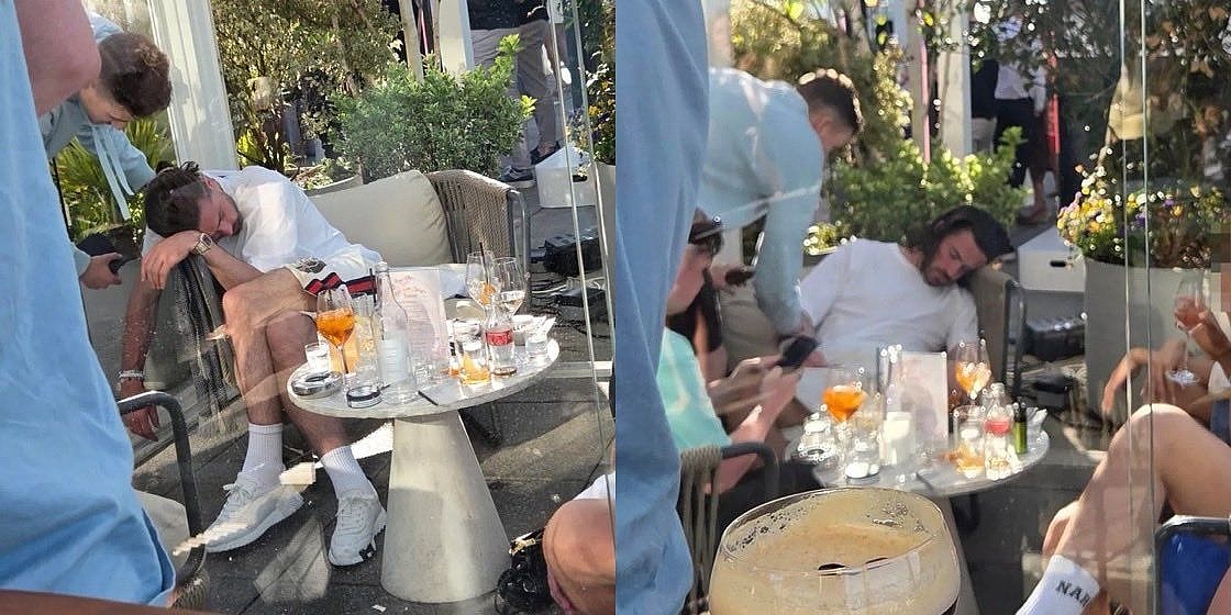 Posrnuli Grealish se napio pa zaspao za stolom, prijatelji ga pokušavali probuditi