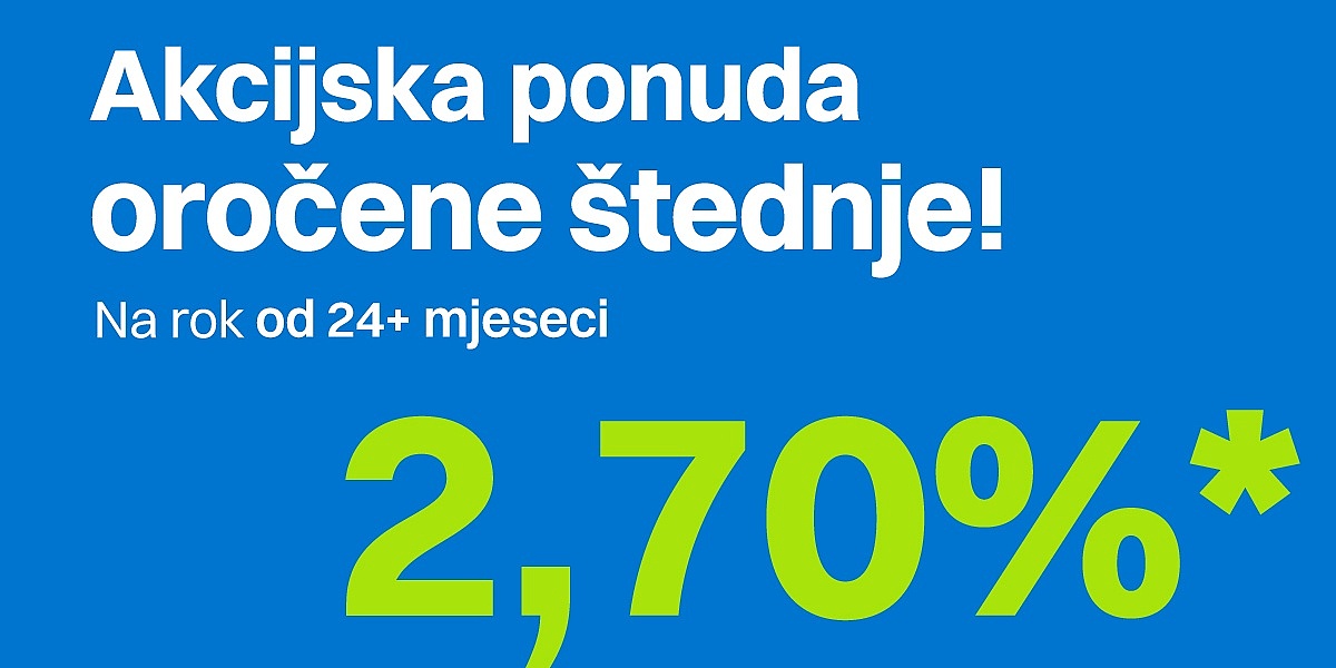 Akcijska ponuda BBI štednje do 30. juna: Osigurajte stopu 2,70%*