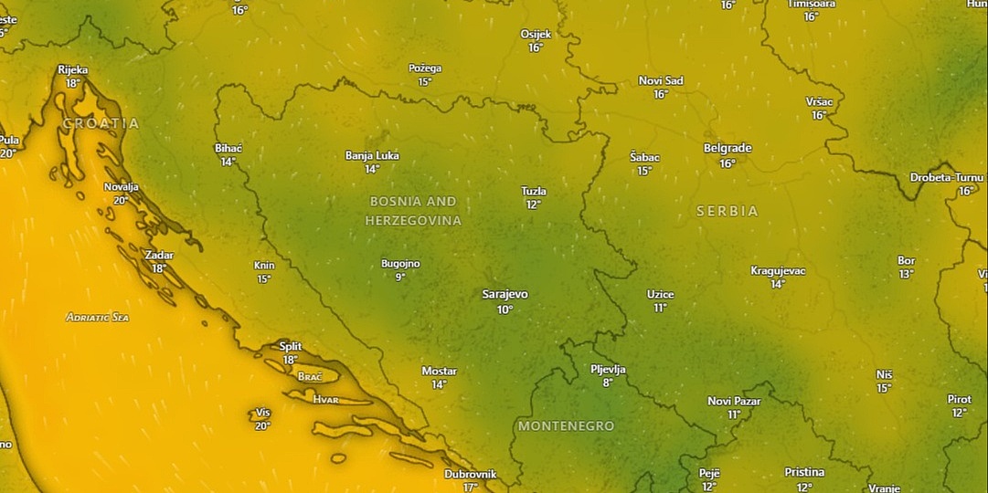 "Hladan tuš" iz FHMZ-a: Ni u narednih 15 dana ne nazire se potpuno stabilno vrijeme, padavine moguće svaki dan