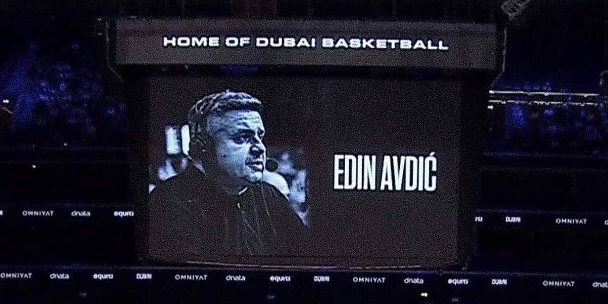 Utakmica Dubai - Partizan počela minutom šutnje u čast Edina Avdića