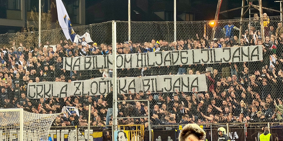 Poruka BH Fanaticosa sa tribina u Zenici povodom smrti Biljane Plavšić