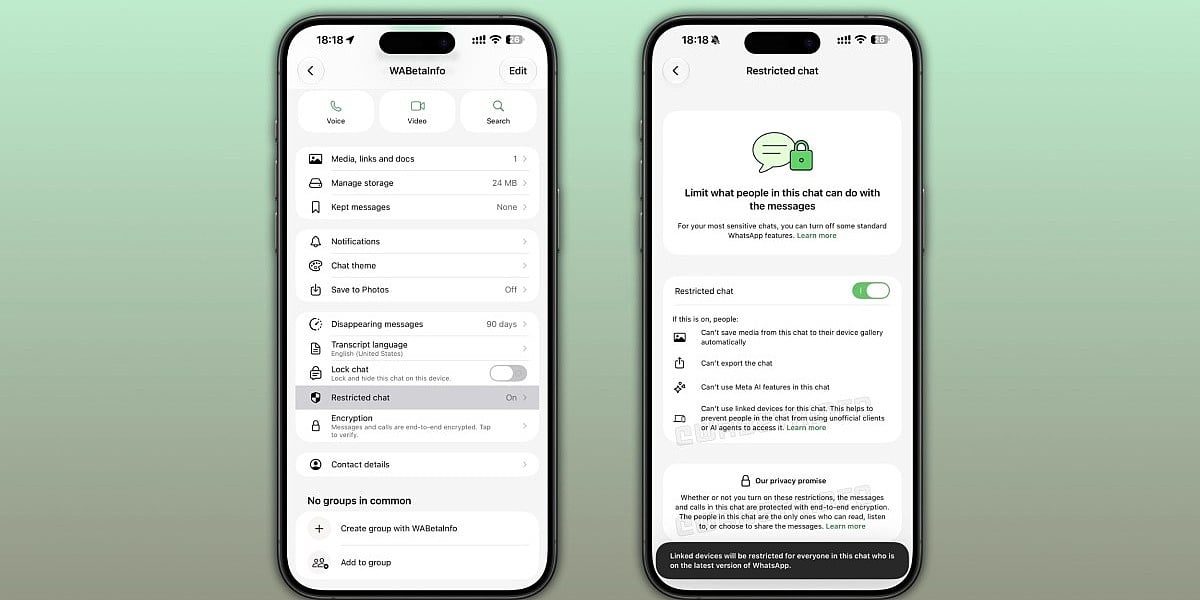 Funkcija Restricted Chat dostupna korisnicima u beta programu WhatsAppa na Androidu i iOS-u