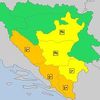 Narandžasto upozorenje Meteoalarma za petak i subotu zbog intenzivnih padavina