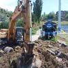 Radovi na istočnoj tribini stadiona Grbavica, uklanjaju se beton i ograda
