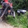 Vozač automobila povrijeđen u sudaru s kamionom u Čevljanovićima, završio u provaliji pored puta