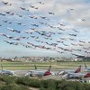 Fascinantna kompozicija aviona koji ostavljaju piste daleko iza sebe