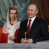 Putin i Medvedev na vaskršnjoj liturgiji u Moskvi