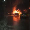 Gorio automobil u sarajevskom naselju Pofalići