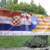 U Mostaru osvanuo transparent sa zastavama Katalonije i tzv. Herceg-Bosne