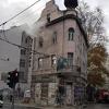Zapaljeno smeće u zgradi bivše "Estrade" u Sarajevu