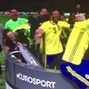 Švedski nogometaši "rastavili" improvizirani studio Eurosporta nakon meča s Italijom