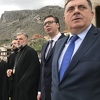 Vučić i Dodik sa vladikom Grigorijem: Saborna crkva je temelj grada Mostara
