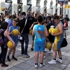 Vesele košarkaške ekipe prodefilovale Ferhadijom