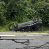 Automobil završio na krovu u mjestu Lašva kod Zenice