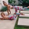 Zvijezda Instagrama Hannah Polites radi vježbe sa svojom dvogodišnjom kćerkom
