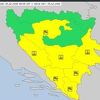 Izdato žuto upozorenje Meteoalarma za veći dio BiH
