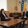 Džaferović u oproštajnu posjetu primio američku ambasadoricu: SAD je prijatelj BiH