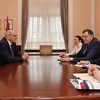 Dodik se oprostio od ambasadora Hrvatske Ivana Del Vechija