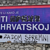 Nacionalizam u Splitu: Prešaran plakat SDSS-a uz poruku "Srbe na vrbe"