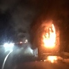 Izgorio autobus na Bradini prema Sarajevu, nije bilo povrijeđenih