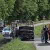 Minibus se zapalio tokom vožnje kod Prnjavora, vozač spasio putnike