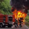Potpuno izgorio autobus hrvatskih tablica kod Konjica