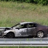Automobil u potpunosti izgorio na autoputu kod Jošanice