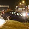 Automobil završio na tramvajskim šinama na Stupu