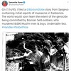Samantha Power: Svijet je u Srebrenici spoznao puni srazmjer genocida