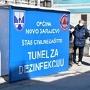 Postavljen dezinfikacioni tunel ispred DZ Novo Sarajevo, uskoro i na Vilsonovom šetalištu