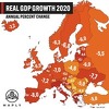Kako stoji BiH? Ovo je mapa koja pokazuje pad BDP-a u svim državama Evrope