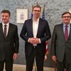 Vučić se u Briselu sastao sa Lajčakom i Palmerom, razgovor o odnosima s Kosovom