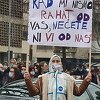 Zdravstveni radnici iz Hercegovine protestuju ispred Vlade u Mostaru