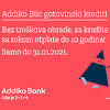 Addiko gotovinski krediti bez troškova obrade i u januaru 2021.