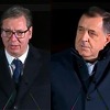 Vučić i Dodik na otkrivanju spomenika Stefanu Nemanji u trenutku glasina o političkom rastanku