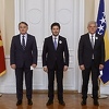 Abazović se u Predsjedništvu BiH sastao s Komšićem i Džaferovićem, Dodik nije došao