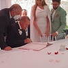 Erdogan je Jasmini bio svjedok i na građanskom vjenčanju, na zabavi se pjevalo "Da te nije Alija"