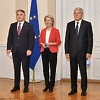 Ursula von der Leyen stigla u Predsjedništvo BiH, dočekali je Komšić, Džaferović i Dodik