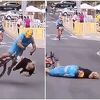 Španski bicklist u punoj brzini brutalno udario ženu u ciljnoj ravnini