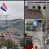 Mostar: Zastave BiH na ulicama istočnog dijela grada, a u zapadnom trobojke Herceg-Bosne