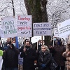 Protesti sindikata ispred Vlade KS: "Edine Forto, danas smo fini, sljedeći put plakat ćeš Dini"