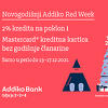 Novogodišnji Addiko Red Week: 2% kredita na poklon i Mastercard kartica, bez godišnje članarine